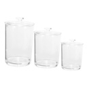 3pcs Storage Jar Canisters Lids Airtight Cookie Jars Candy Snack Holders Tea Box Small Containers