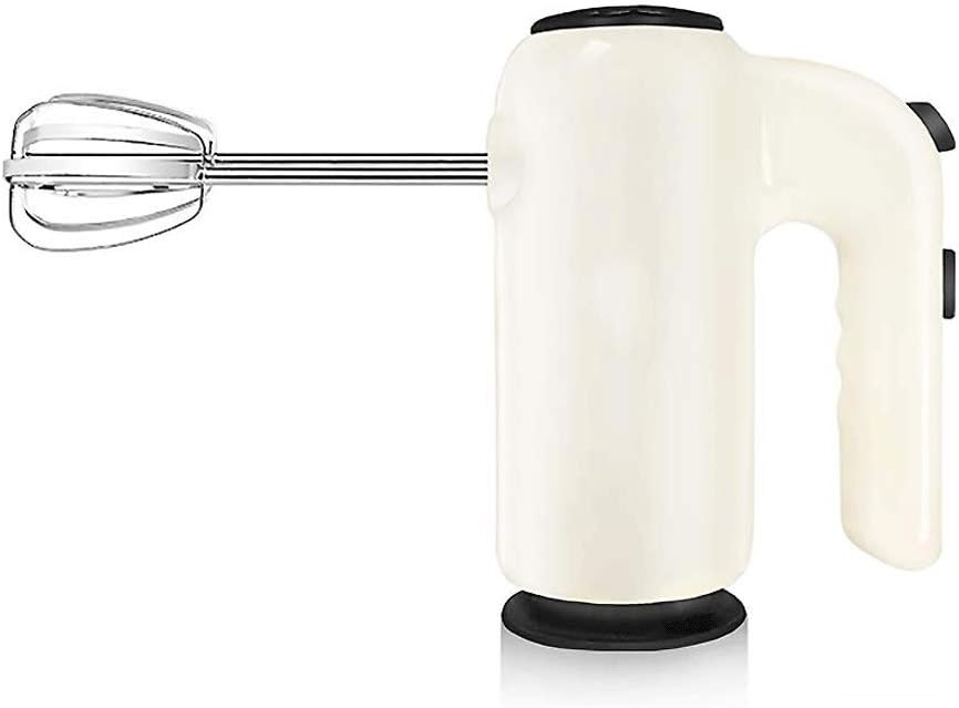 Egg Beater,Handheld Electric Egg Beater, Household High Power 200w Hand Mixer Electric Hand Mixers for Kitchen 5-Speed Settings Two Powder Stick-Beige fine
