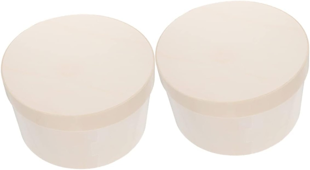 2pcs Round Cake Carriers Wood Cheesecake Boxes for Dessert Packing and Transport Multi Purpose Cake Containers with Insect Protection for Weddings Birthdays and Special Occasions