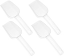 4pcs Plastic Scoop Food-grade Versatile Scoops for Ice Flour Grains and More Lightweight Smooth for Kitchen Bar and Dessert Shop Use