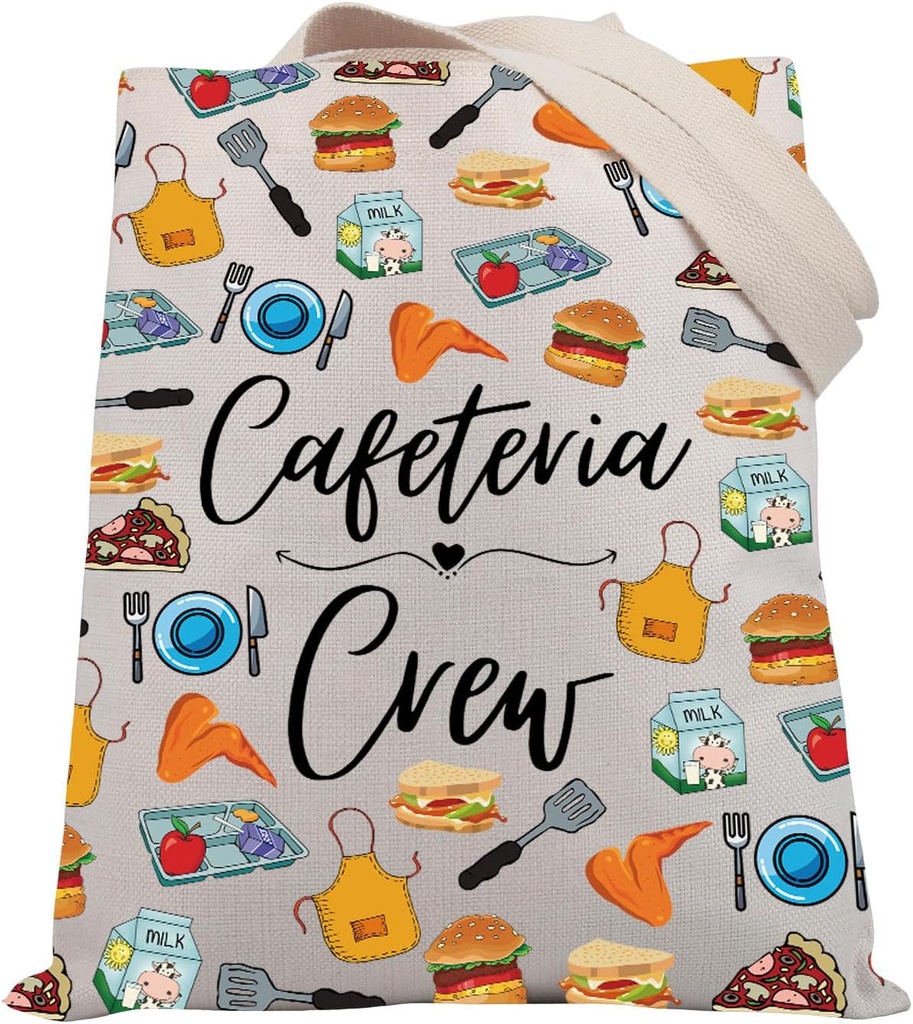 BDPWSS Cafeteria Worker Appreciation Gifts Cafeteria Crew Tote Bag Lunch Lady Gift Food