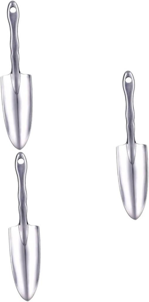 BESPORTBLE 3pcs Garden Aluminum Alloy Shovel for Planting Soil Digging and Weeding Durable Ergonomic Hand Tool for Flowers Vegetables and Gardening Tasks