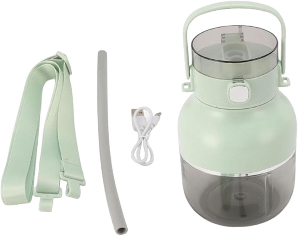 Smoothie Blender 500ml Personal Mixer USB 6.3x8.3inch with Carry Strap 70W for Small Ice Cubes Multifunctional, Green