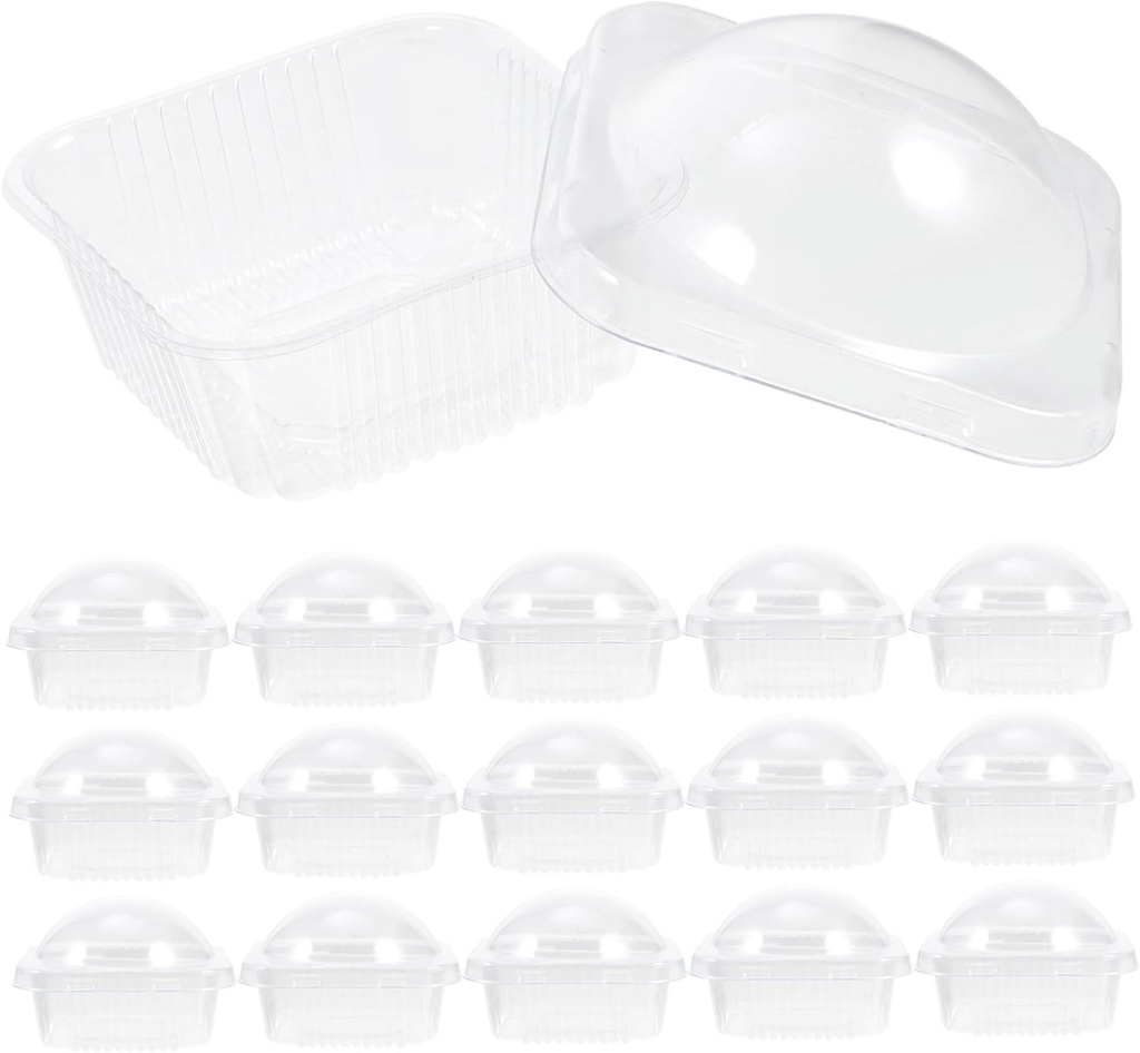 50 Pcs Dessert Containers Lids Large Mini Cupcake Boxes Food Containers Lids