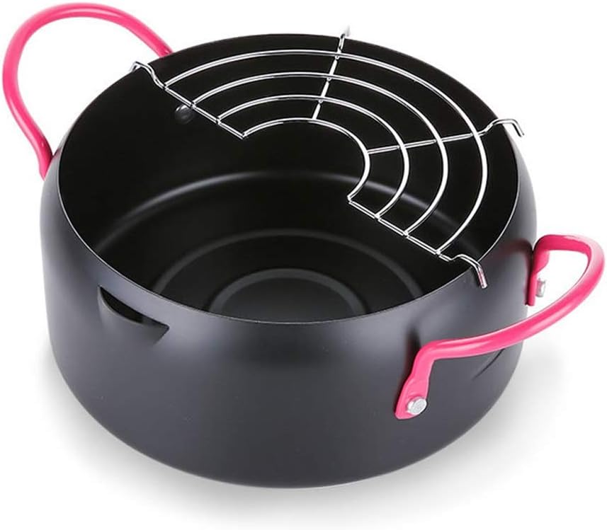 18cm Japanese Tempura Frying Pot Non-stick Flat Fryer Pancake Skillets Steak Grill Pan Cooking Pot Kitchen Cookware