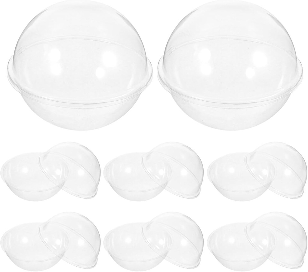 Kichvoe 10pcs Clear Cake Boxes Dome Lid Transparent Muffin Containers and Desserts Lightweight Stackable Design for