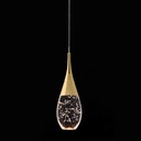 JoollySun Crystal Pendant Light Fixture: Gold Modern Mini Hanging Ceiling Lights for Kitchen Island Bathroom