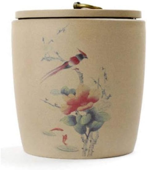 Japanese-Style Ceramics Tea Canister Traditional Tea Caddy Sugar Canister for Kitchen Sealed Ceramics A14