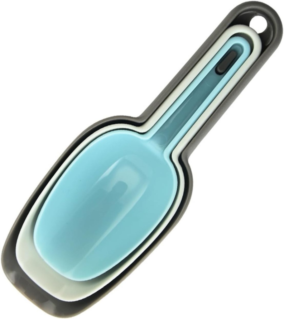 Multi-functional Ice Scoop Kitchen Accessory for Ice Sugar Flour and More Break-resistant Material with Controlled Pouring Design