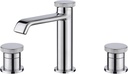 AMAZING FORCE Faucet Widespread Bathroom Faucet 3 Hole, 2-Handle Bathroom Sink Faucet Brass Vanity Faucet Knob Style Chrome