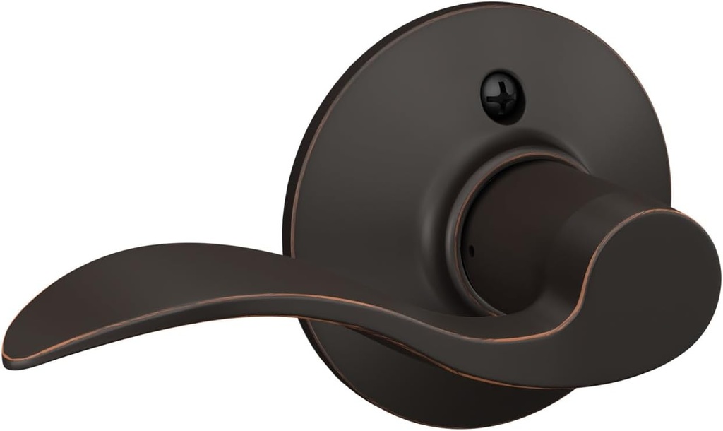 Schlage F170 ACC 716 LH Left Handed Accent Door Lever, One Sided Non-Turning Dummy Door Handle, Aged Bronze
