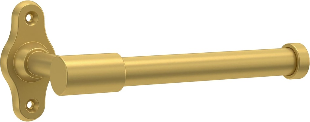 Franklin Brass Calloway (1-Pack) Toilet Paper Holder Satin Gold Euro Tissue Roll Holder Single Post Toilet Tissue Holder Wall Bathroom Accessories Bath Organization/Storage CLWY51-SG