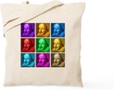 CafePress Shakespeare Pop Art Tote Bag Reusable Natural Beige Canvas Shopping Bag