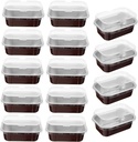 50pcs Leak Aluminum Foil Cake Boxes Lids Portable Muffin Containers for Bread and Salad for Baking and Takeout