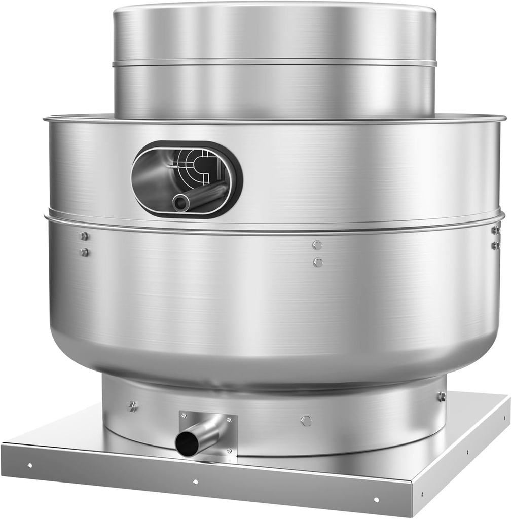 Roof Ventilator Restaurant Hood Grease Rated Exhaust Fan Direct Drive Centrifugal Upblast Exhaust Fan 1.5HP 5000 CFM 110 Volt Single Phase Motor