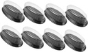 PRETYZOOM 10pcs Disposable Oval Cake Boxes Black Transparent Plastic Dessert Containers for Cheesecake Pies Party Favors Gift Packaging Food Safe Trays