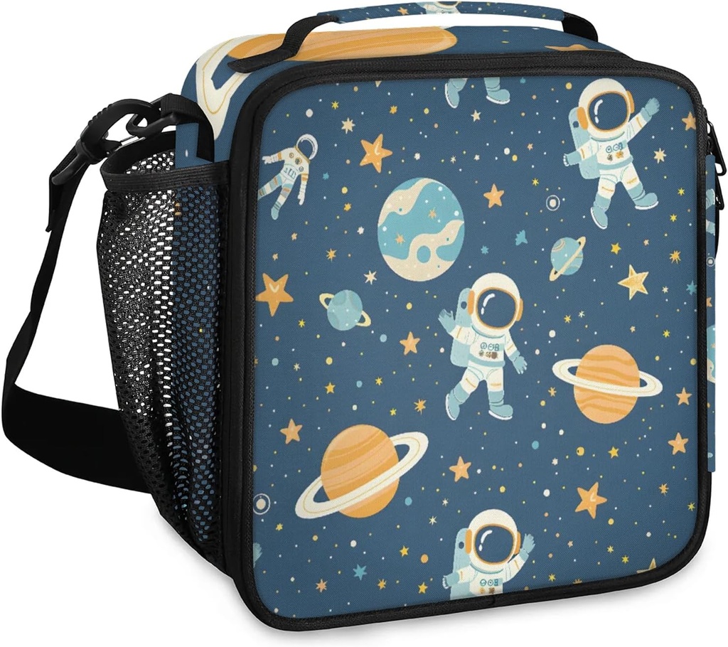 Lunch Bag Personalized Insulated Lunch Bag Reusable Lunch Box Picnic Travel Lunch Tote Bag Snack Bag Starry Sky - Rocket (37)