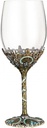 Simcat Handmade Painted Enamel Flower Glass Wine Glasses Transparent Refined Goblet, Stem For Cabernet, Gifts (enamel)