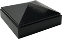 3" x 3" Aluminium Pyramid Post Cap for Metal Posts - Pressure Fit - Black - DHPPC30