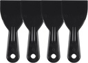 4 Pcs Putty Scraper 3" ABS Plastic Spatula Drywall Patch Repair Spreader Wall Covering Smoother Black