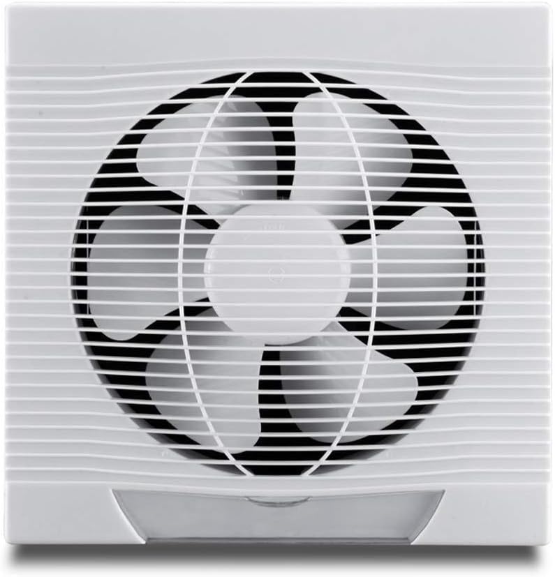 Wall Exhaust Fan，Plastic White Square Exhaust Fan Fumes Home Bathroom Strong Wall Ventilation Fan