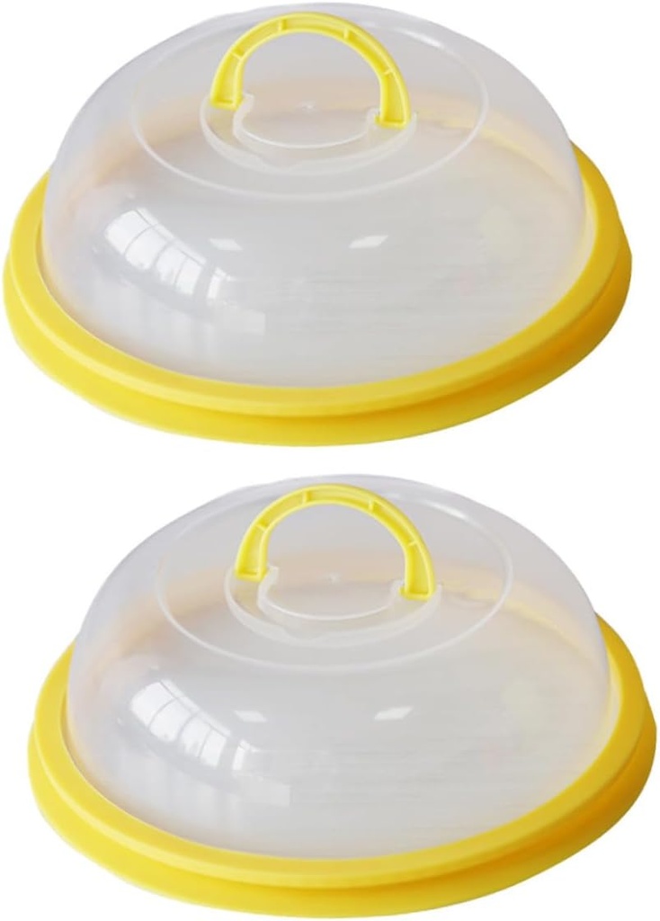 IMIKEYA 2pcs Microwave Splatter Cover Grease Splatter Guard Bowls Lids Containers Lids