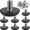 Stainless Steel Screw Furniture Leveling Feet 5/16-18 Screw in Threaded Furniture Levelers Adjustable Table Chair Levelers Feet Glides for Chairs Tables Cabinet Patio Furniture- 8 Pack