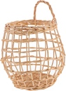PRETYZOOM 1pc Rattan Woven Basket Decorative Hanging Storage for Garlic Ginger Flowers Random Wall-mounted Organizer for Home Kitchen Balcony Decor