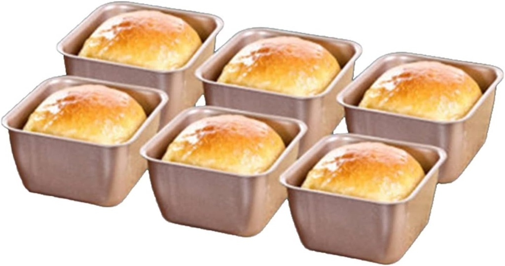 Square Cake Pan, Non-Stick Durable Bakeware Cake Pan High Temperature Resistance DIY Baking Small Bread Box Mold (Color : 6)