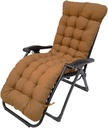 Sun Lounger Chair Cushions, 67-inch Lounge Chaise Cushion Sun Lounger Mattress with Non-Slip Back Elastic Sleeve for Garden Outdoor/Indoor/Sofa/Tatami/Car Seat/Bench (Coffee)