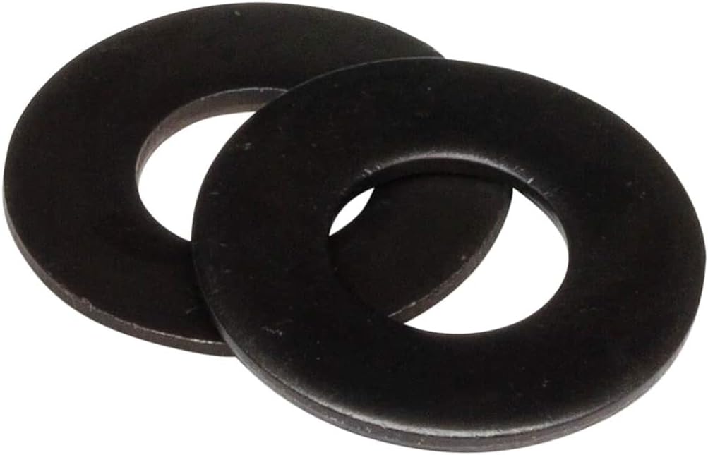 18-8 Stainless Steel 1/4" Flat Washers (100 pcs) Black Oxidized in USA by Makers Bolt