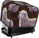 Sheep 2 Slice Toaster Covers Dustproof Splash-Proof Bread Machine Cover Fingerprint Protectors Small Washable Kitchen Appliance Cover Universal Size
