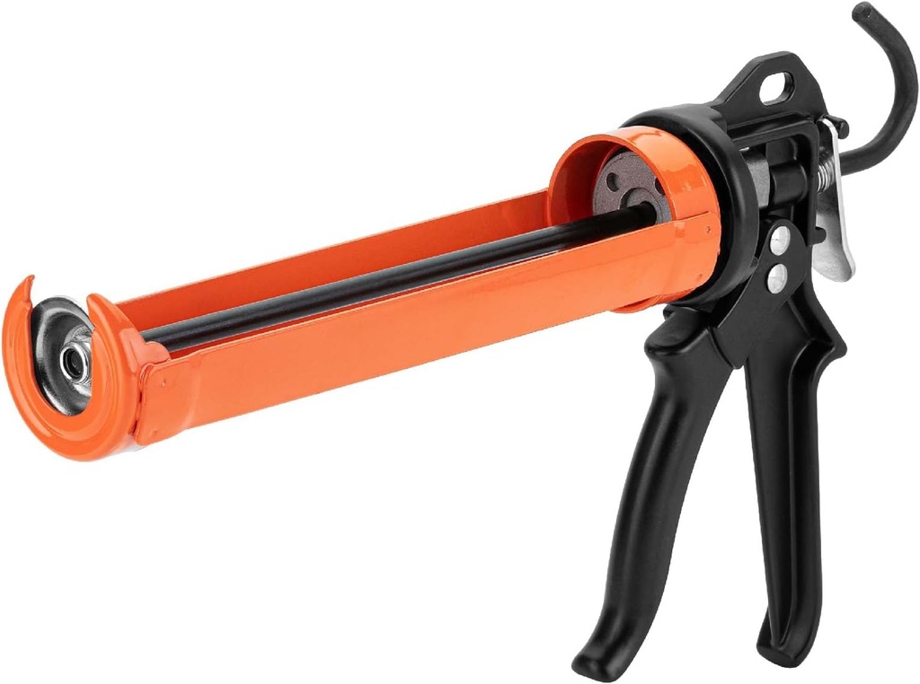 Bates- Caulking Gun, 24:1 High Thrust Ratio, Orange, Caulking Tool Gun, Heavy Duty Caulk Gun No Drip Caulk Gun, Hand Caulking Guns, Silicone Gun, Caulking Gun Tool