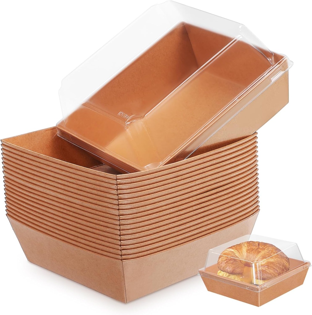 Unomor 20-piece Cake Box Set Dessert Containers Lids Bakery Take Out Containers Cupcake Boxes for Party Food
