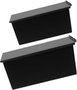 2pcs Nonstick Carbon Steel Toast Mold Loaf Pan Lid Bread Boxes for Kitchen Counter Airtight Bread Boxes Loaf Pan Lid