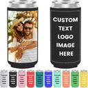 10 Pack Custom Slim Can Cooler Sleeve Bulk Personalized Can Coolers With Photo Logo Customized Insulated Drink Sleeves Holder for Party Weddings Fishing Picnics
