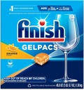 Finish Gelpacs Dishwasher Detergent, Orange Scent, 84 Count