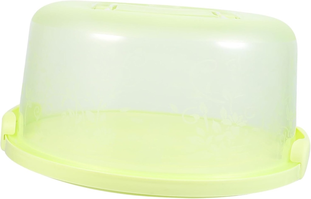 PRETYZOOM Bakery Cupcake Box Bakery Dessert Box Round Container Pp Material Cake Stand Lid