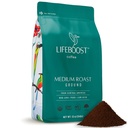 Lifeboost Coffee Ground Medium Roast Coffee - Low Acid Single Origin USDA Organic Coffee - Non-GMO Ground Coffee Third Party Tested For Mycotoxins & Pesticides - 12 Ounces
