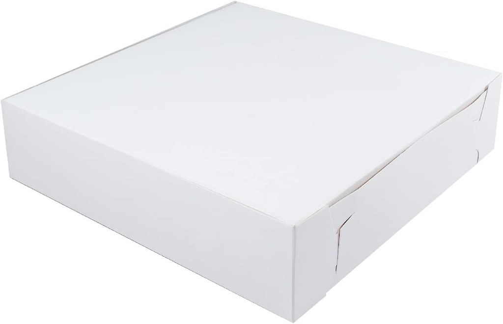 Cake S.O.S 12x12x2 1/2 inches Extra White Lightweight cardboard and Convenient Pizza Box, 50 ct.