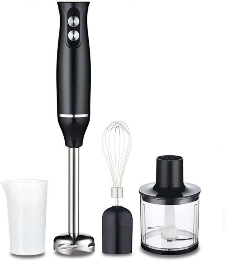 4-in-1 Hand Blender, 500W Electric Handheld Immersion Stick Blender, Multipurpose Stick Blender, 2 Speeds, for Baby Food, Smoothies, Sauces, Soups, Cream