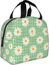 Daisy Lunch Bag Reusable Insulated Lunch Box Portable Meal Tote Bag for Kids Adults Work School Travel Picnic…