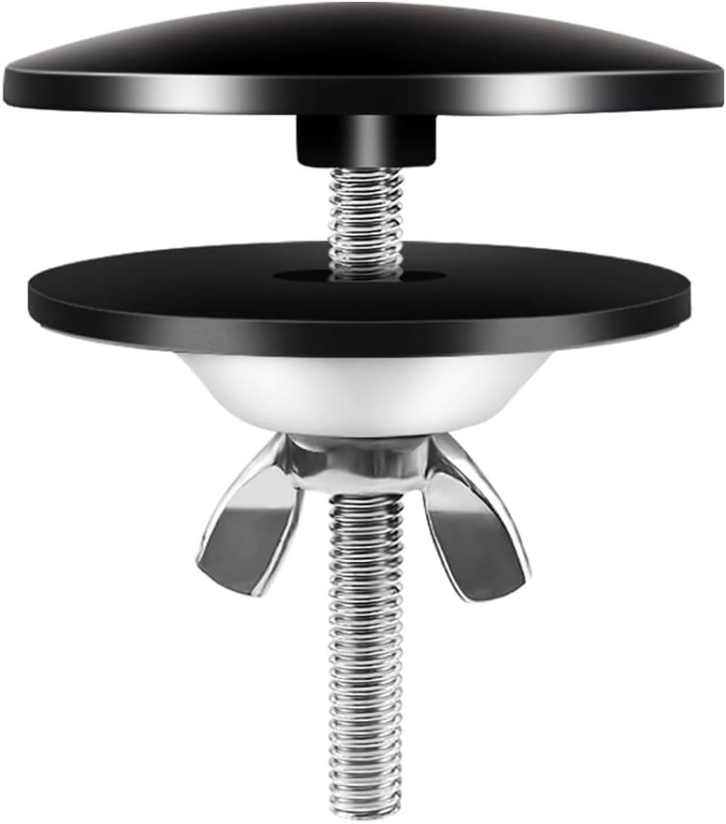 2 Inch Kitchen Sink Hole Covers, Faucet Hole Cover Stainless Steel Wash Basin Kitchen Sink Tap Hole Plate Stopper, Sealed Decoration Hole Cover (Black), 520860