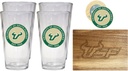 R and R Imports South Florida Bulls Officially Licensed Kitchen Pack - Wood Cutting Board, 4 Pint Glasses & Magnetic Bottle Opener