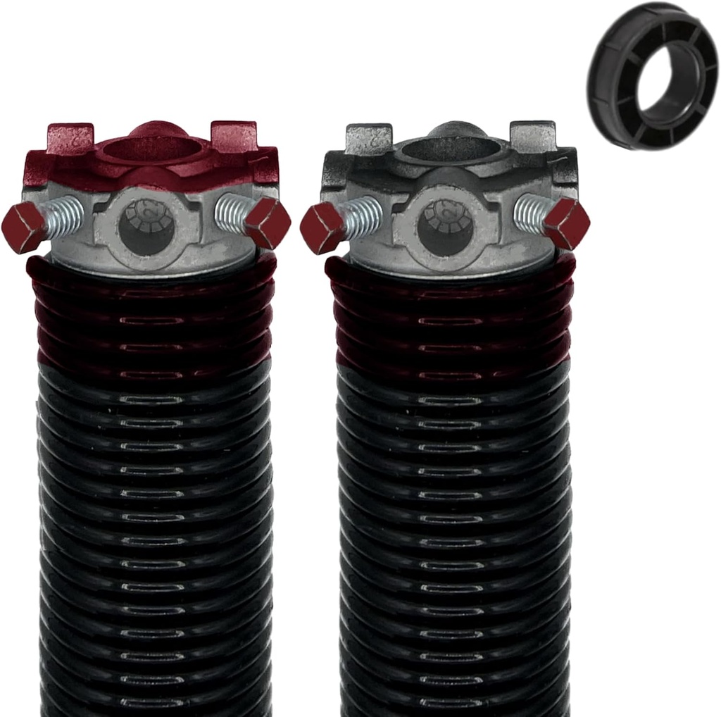 Garage Door Torsion Springs (234 x 1.75 x 35) | 1" Nylon Bushing | Left and Right Hand Wound Replacement (Pair)
