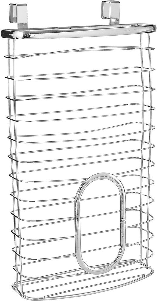 YBM Home 2216vc Ybmhomes Over-The-Cabinet Shopping Bag Holder, Stainless Steel