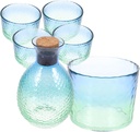 Japanese Sake Bottle Set Glass Sake Cups Japanese Set Borosilicate Glass for Lovers