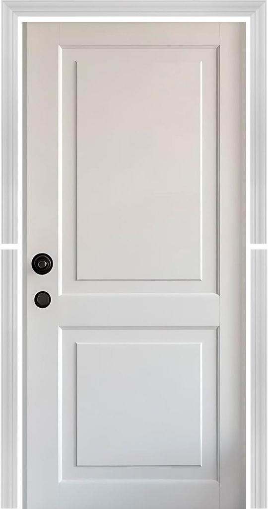 1 Set Peel and Stick Door Moulding Trim Kit, 37" x 82" Premade Doors Panels Self Adhesive Wainscoting Panels Pre-Cut for Door Frame Decor