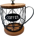 Coffee Pod Holder Espresso Capsule Holder Coffee Pod Basket Coffee Pod Container for Family, Black and S