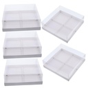 GLEAVI 5pcs Strong Material Dessert Boxes Donut Candy Boxes for Bakery Cupcake Storage